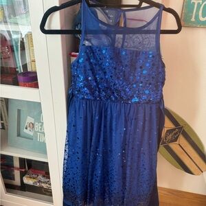 Ruby Rox Royal Blue Sequin Kids Dress